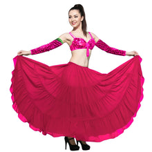 16 Yard 4-Tier Chiffon Belly Dance Skirt | Tribal Fusion Gypsy Full Flow C4