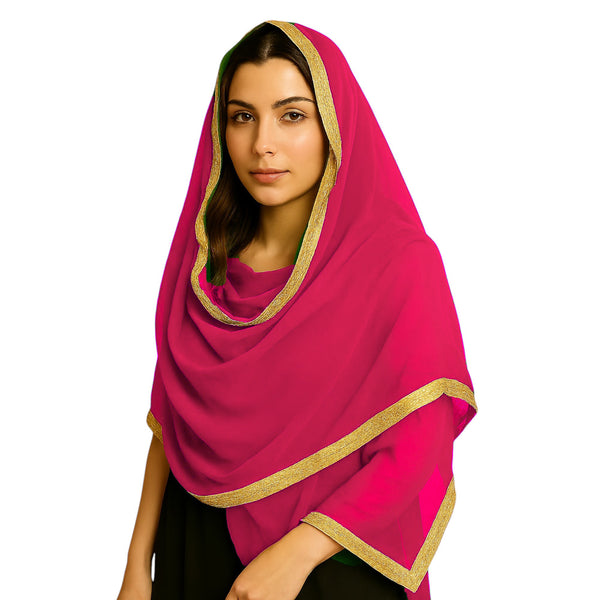 Sheer Chiffon Belly Dance Veil | Flowing Dance Dupatta Prop & Costume Accent C21