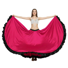 Satin 16 Yard Full Circle Skirt Black Frill | Pro Flow S-3XL S51