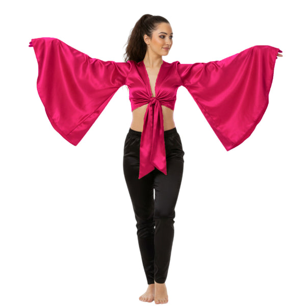 Satin Belly Dance Top | Self-Tie Choli Haut S-3XL | 41 Colors S37