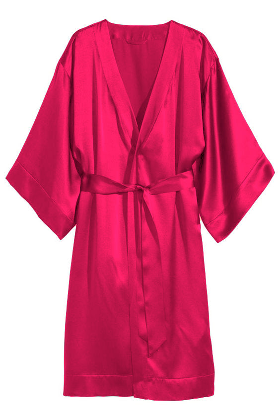 Satin Night Wear Bathrobe  S79 - Regular Size 1