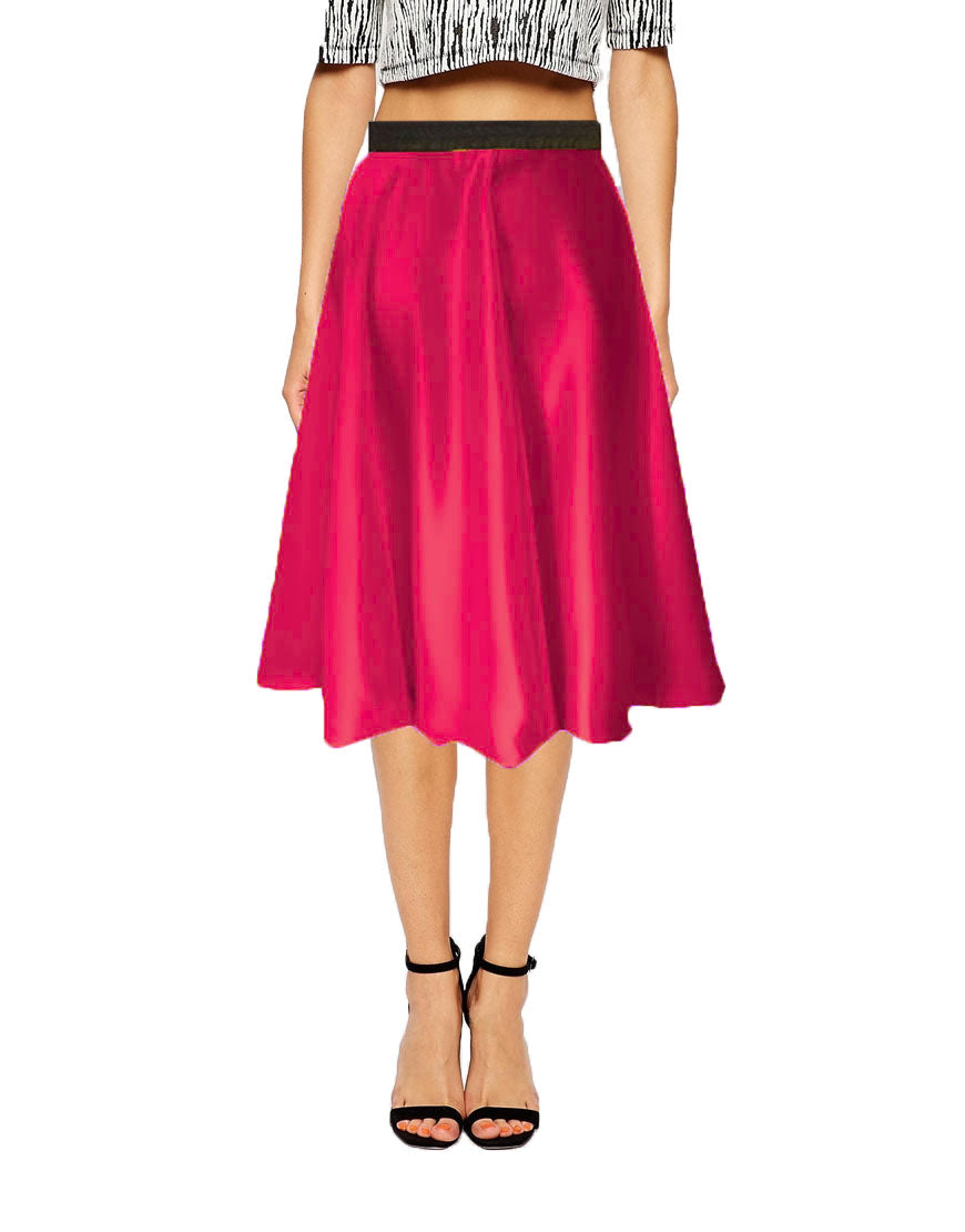 satin midi skirt S35 - Regular Size 1