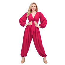 Belly Dance Costume Set: Ruffle Top & Boohoo Harem Pants S-5XL C70