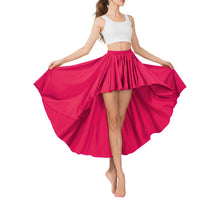 Satin Asymmetrical High-Low Skirt | Flowy Maxi S-5XL | 41 Colors S74