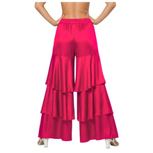 Satin 3-Layer Palazzo Pants | Wide Leg Party Trousers S-3XL | 41 Colors S97
