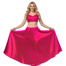 Satin Half Circle Belly Dance Skirt | Elegant Flow S-3XL | 41 Colors S9