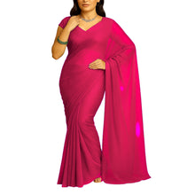 Bollywood Solid Chiffon Saree for Women - Ethnic Party & Festive Wear C26