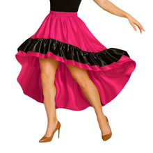 Satin Asymmetrical Dance Skirt Frill | High-Low Flow S-3XL S48