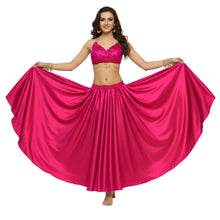 Satin Full Circle Belly Dance Skirt | 360° Flow Gown S-5XL S8