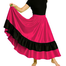 Satin Full Circle Dance Skirt w/ Frill | 360° Flow S-3XL S33