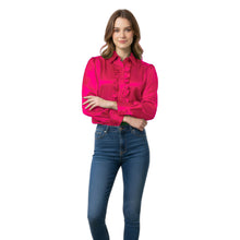 Gray Satin Vintage Style Shirt, professional retro blouse.