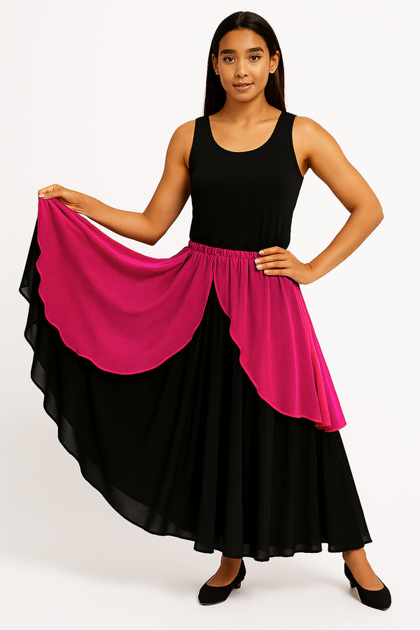 Ethereal Chiffon Belly Dance Skirt – Flowing Layers for Graceful Movemen -1