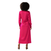 Brown Satin Tunic Coat, elegant long button down shirt.