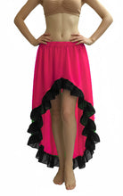 Chiffon Belly Dance Asymmetrical Skirt – 30 Colors, S–5XL | Flowing Tribal & Performance Dance Skirt C22