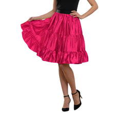 Mustard Satin 3-Layer Short Skirt, vibrant tiered ruffle party wear.
