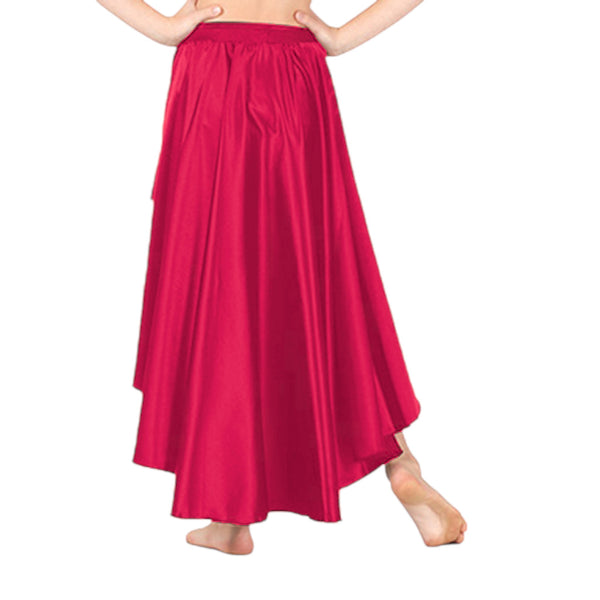 Satin Belly Dance  Asymmetrical Skirt S47 - Regular Size 1