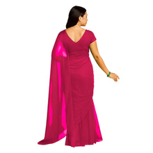 Bollywood Solid Chiffon Saree for Women - Ethnic Party & Festive Wear C26