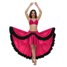 Satin Asymmetrical Dance Skirt Frill |Ballet Dance Skirt High-Low Flow S-3XL S49