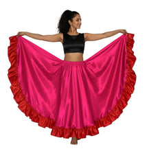 Satin 12 Yard Full Circle Skirt Red Frill | Pro Flow S-3XL S54