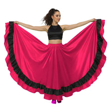 Satin Full Circle Dance Skirt w/ Frill | 360° Flow S-3XL S33-1
