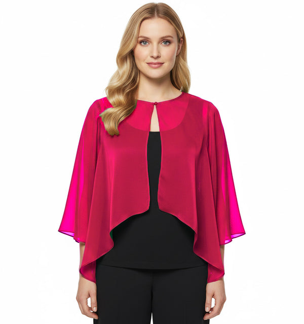 Chiffon Sheer Peplum Top | Flowy Blouse S-5XL | 30 Colors C48