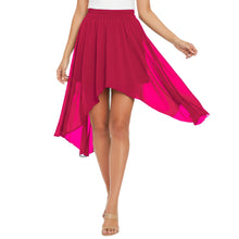 Flowy Chiffon Asymmetrical High-Low Maxi Skirt C38