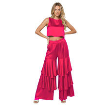 Satin 3-Layer Palazzo Pants | Wide Leg Party Trousers S-3XL | 41 Colors S97