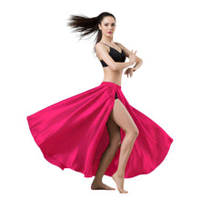 Satin Full Circle Skirt | Side Cut Belly Dance Flow S-3XL | 41 Colors S93