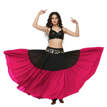 2-Tiered Chiffon Belly Dance Skirt | S-5XL, 30 Colors | Maxi Length C31