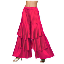 Satin 3-Layer Palazzo Pants | Wide Leg Party Trousers S-3XL | 41 Colors S97