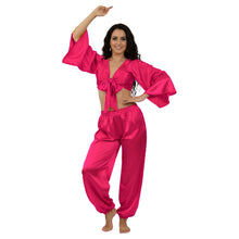 Satin Belly Dance Harem & Top Set | Full Costume S-3XL | 41 Colors S51
