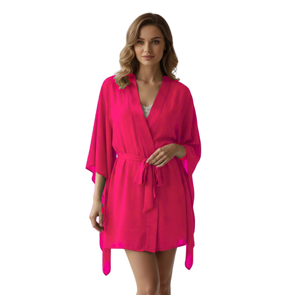 Chiffon Sheer Nightwear Bathrobe | Lingerie Robe S-5XL | 30 Colors C46