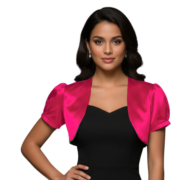 Satin Wedding Wear Jacket | Elegant Bridal Cover-Up S-3XL | 41 Colors S109