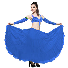 16 Yard 4-Tier Chiffon Belly Dance Skirt | Tribal Fusion Gypsy Full Flow C4