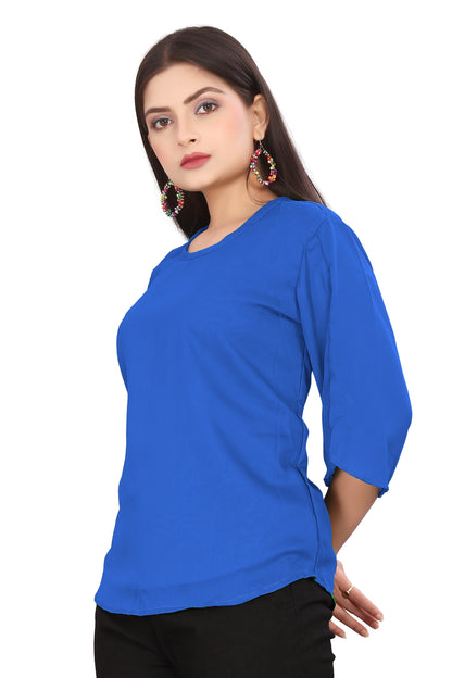 Chiffon Round neck Regular Wear Top C52- Regular Size 1