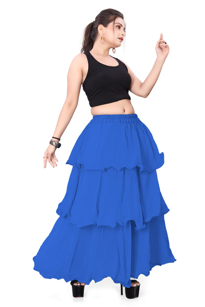 Chiffon 3 Layer Belly Dance Skirt C3- Regular Size 1