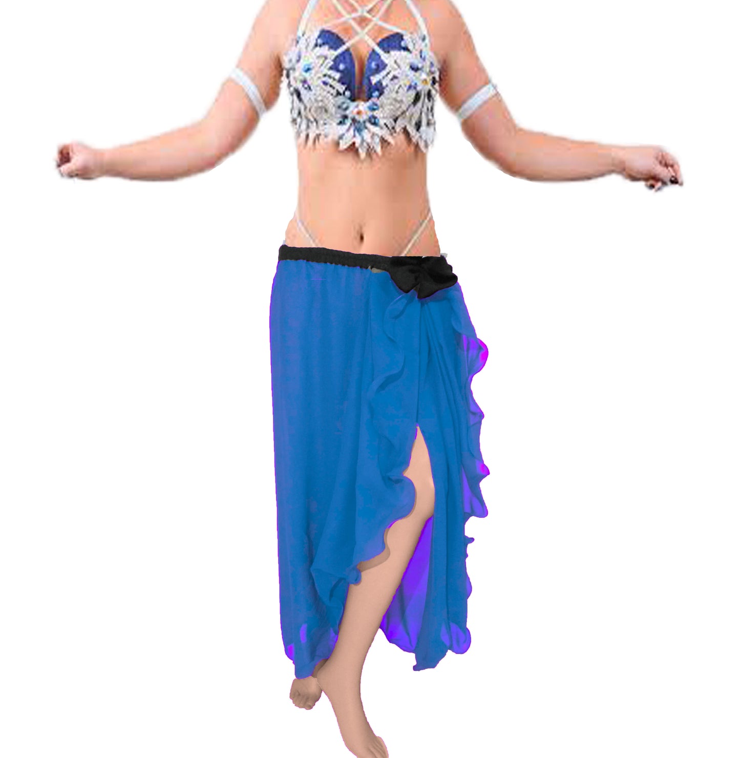 Chiffon New Design Belly dance Skirt C16- Regular Size 1