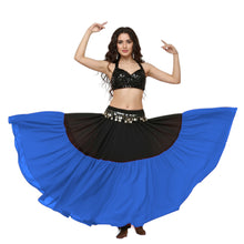 2-Tiered Chiffon Belly Dance Skirt | S-5XL, 30 Colors | Maxi Length C31