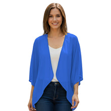 Chiffon Long Sleeve Beach Shrug | Resort Cover-Up S-5XL | 30 Colors C51