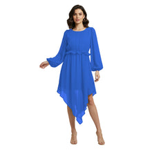 Chiffon Long Asymmetrical Dress | One Peace Party Gown S-5XL C55