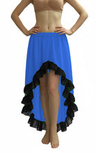 Chiffon Belly Dance Asymmetrical Skirt – 30 Colors, S–5XL | Flowing Tribal & Performance Dance Skirt C22