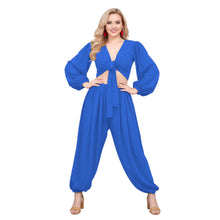 Belly Dance Costume Set: Ruffle Top & Boohoo Harem Pants S-5XL C70