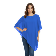 Chiffon Round Neck Fancy Top | Dressy Blouse S-5XL | 30 Colors C59