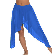 Belly Dance Side Asym Skirt | Sheer Flow | 30 Colors S-5XL C44