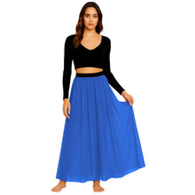 Chiffon Half Circle Belly Dance Skirt | S-5XL, 30 Colors | Flowy Maxi C32