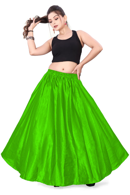 Satin Belly Dance Half Circle Skirt S9-Regular Size 1