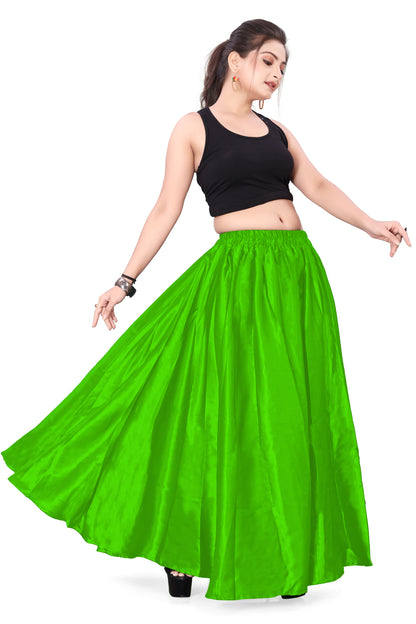 Satin Belly Dance Half Circle Skirt S9-Regular Size 1