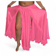 Women Belly Dance Satin 2 Side slite  Skirt S102 - Regular Size 1