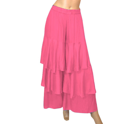 Satin Belly Dance 3 Layer Satin Palazzo Pants S97 - Regular Size 1