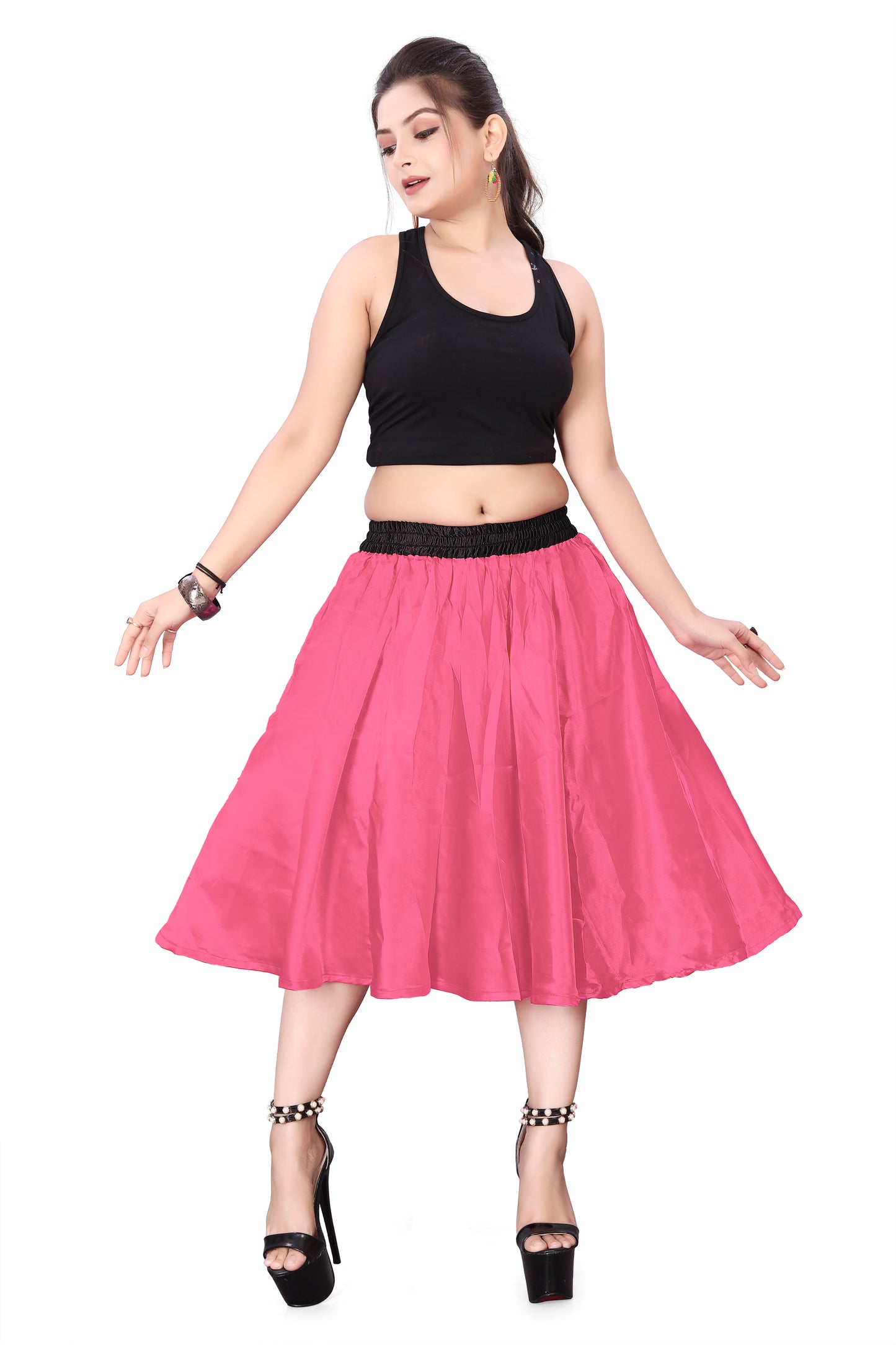 Satin Short Party wear Skirt S14-Regular Size 2